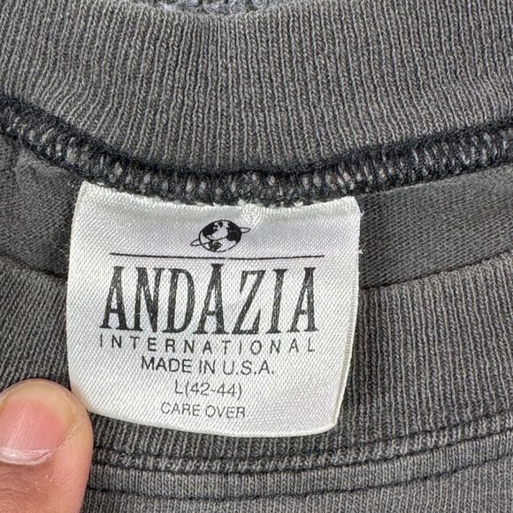 Andazia Geometric Graphic T Shirt Mens L Black Made in USA Vintage 90s Art - Picture 3 of 10